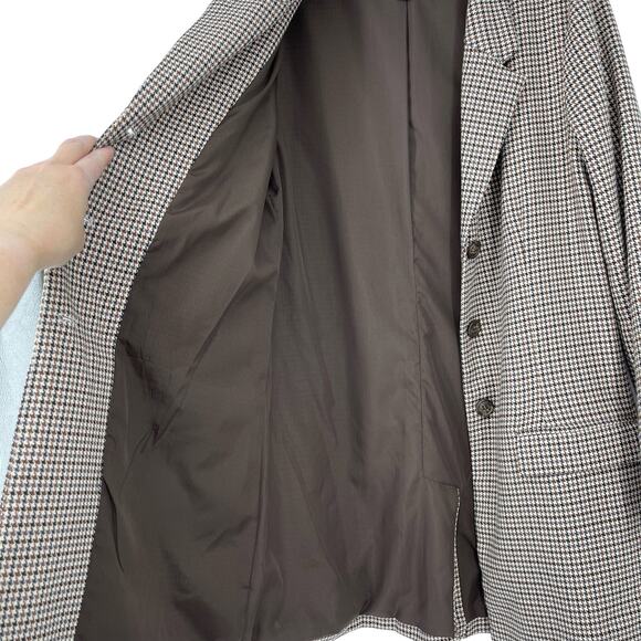 BB Dakota Long Pattern Lined Three Button Blazer Small Academia Preppy Office - Picture 9 of 16